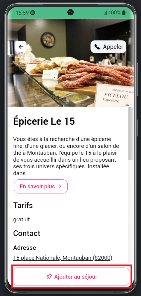 Ajouter à la Sélection de myApitour