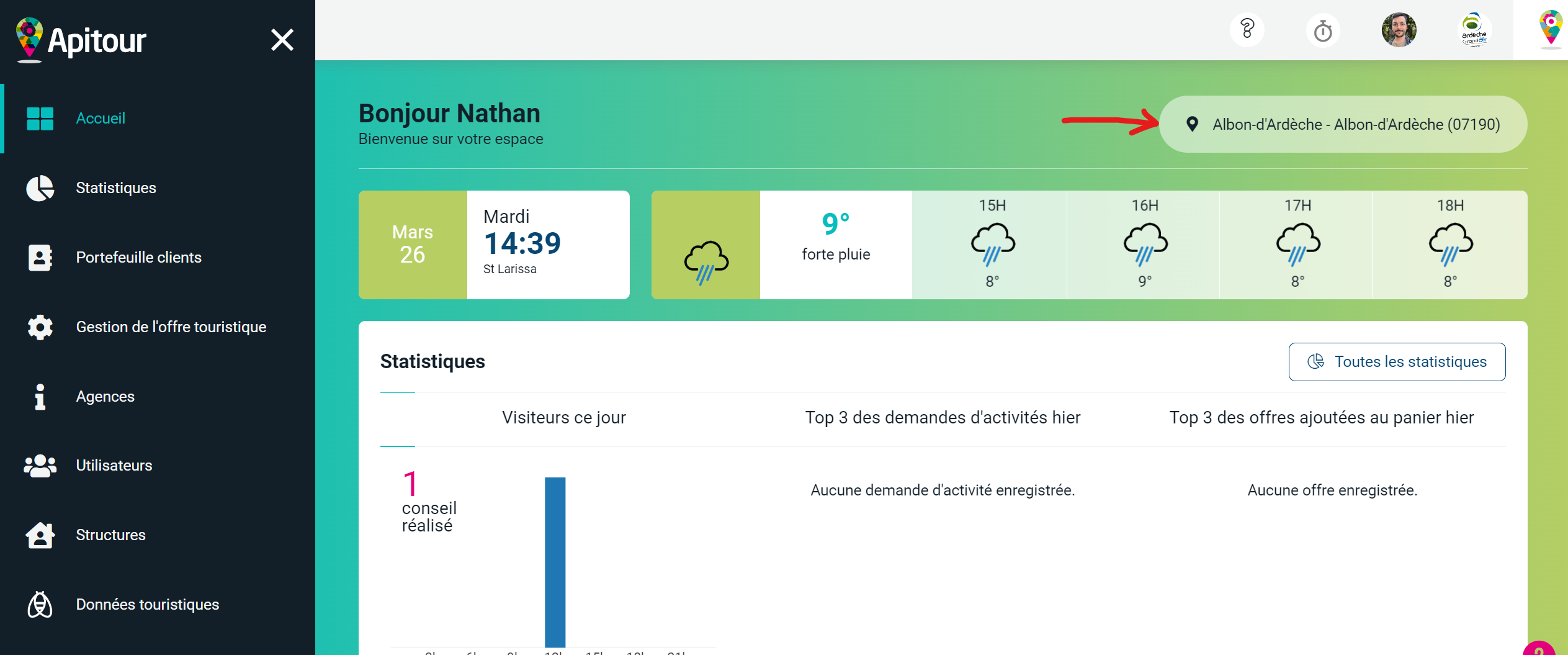 Saisie des demandes en Hors les murs