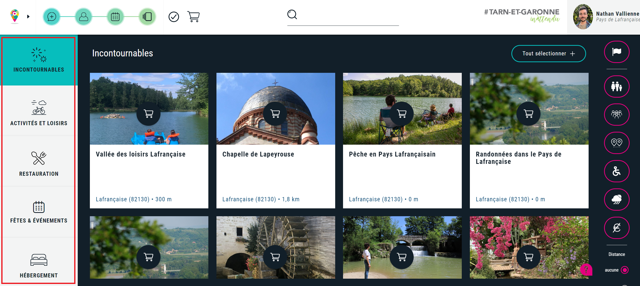 Rubriques dans Apitour