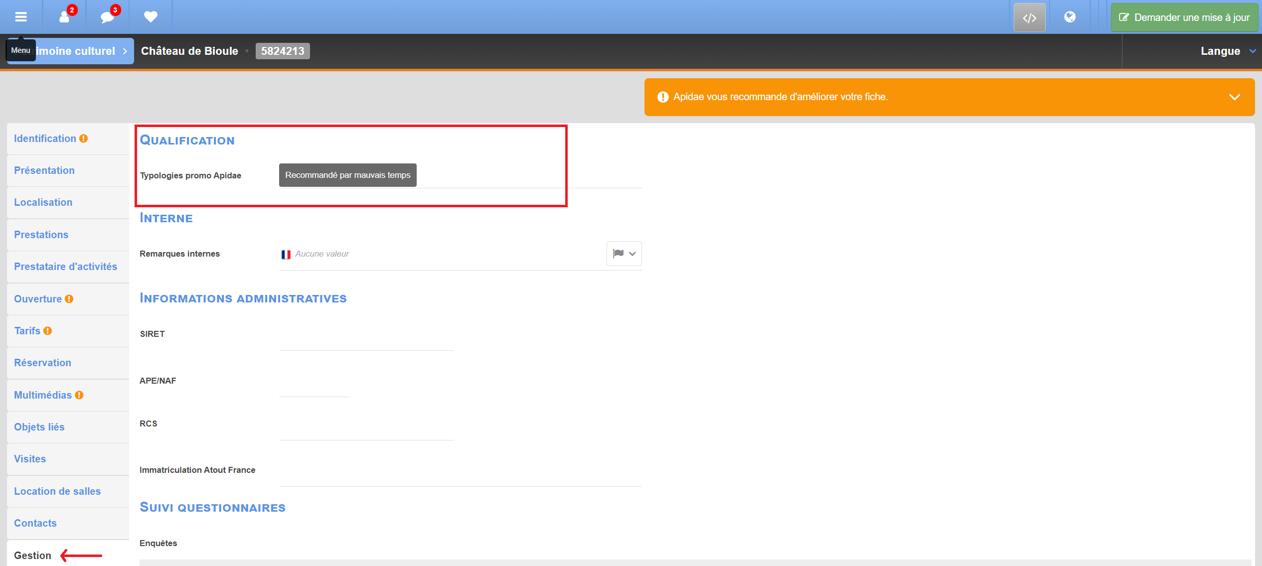 Filtrage des offres par temps de pluie