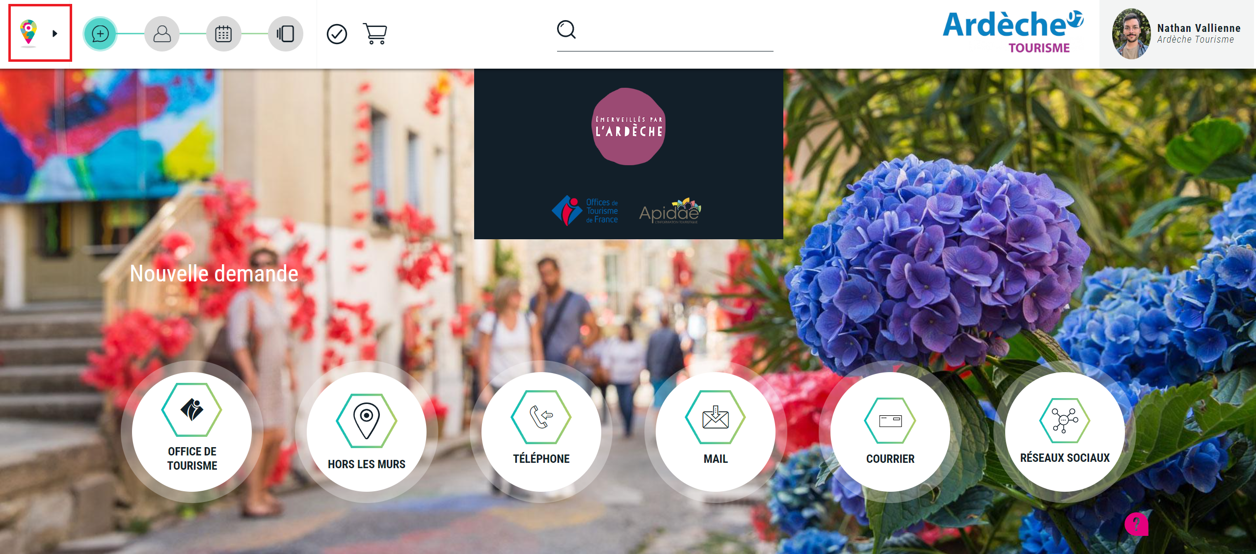 Accéder à votre compte depuis l'interface de saisie d'Apitour